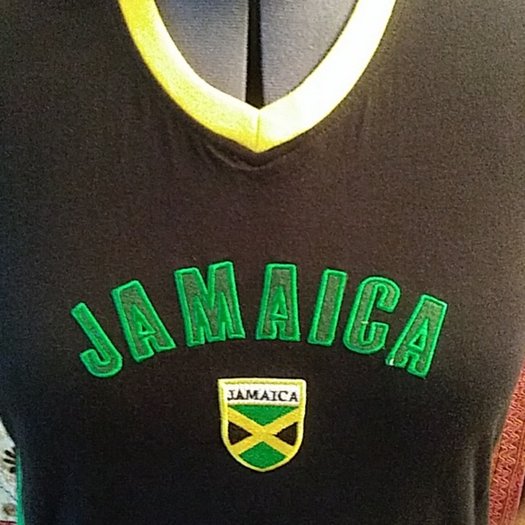 Big Brand Jamaica. V Neck Shirt - Picture 2 of 7